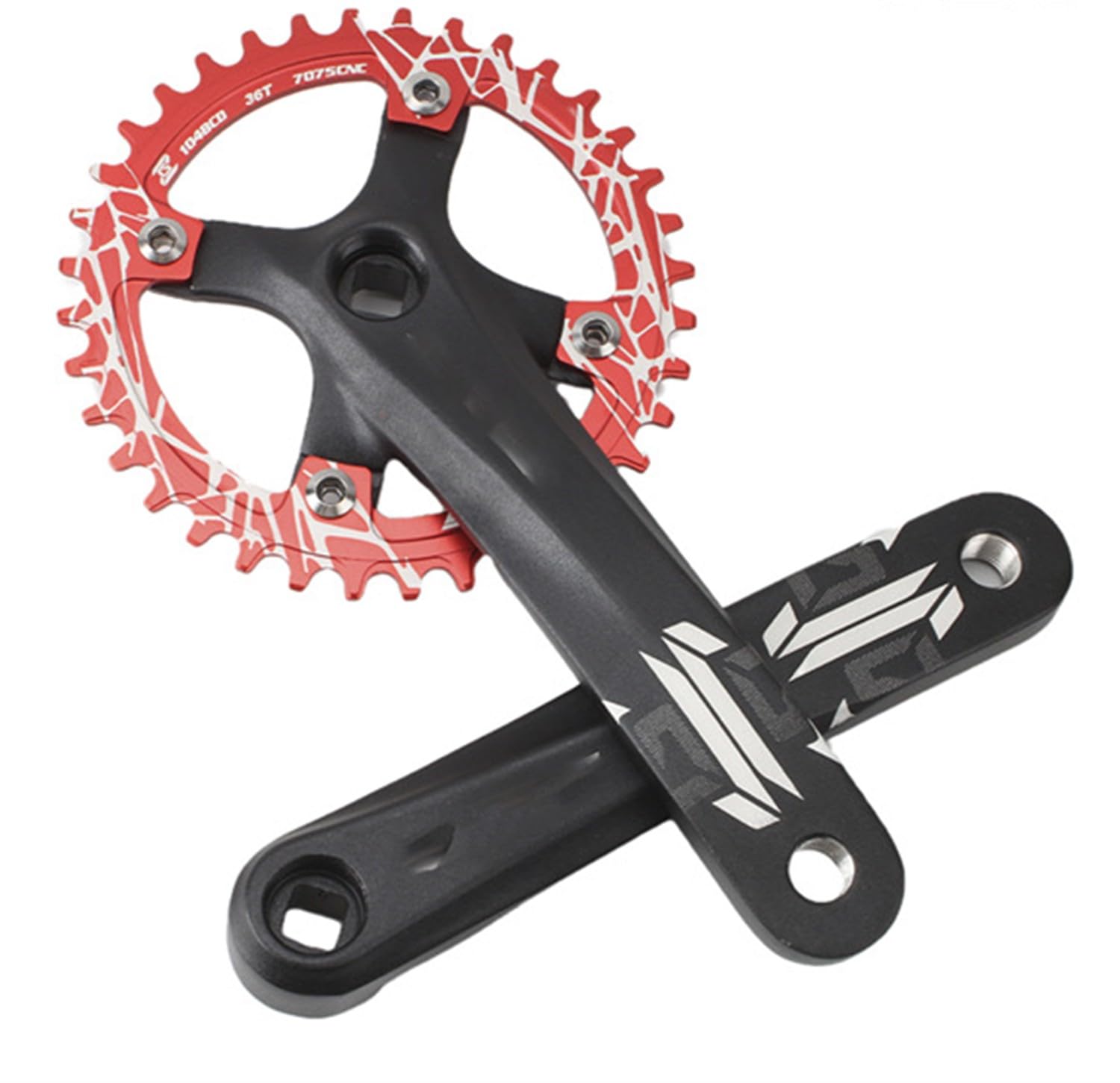 Guarnitura Quadrata, Guarnitura Quadrata In Lega Di Alluminio, 170 Mm, Pedivella Bici Pedivelle Mtb 32T, 34T, 36T, 38T, Per Mountain Bike E Bici Da Strada A Velocità Singola
