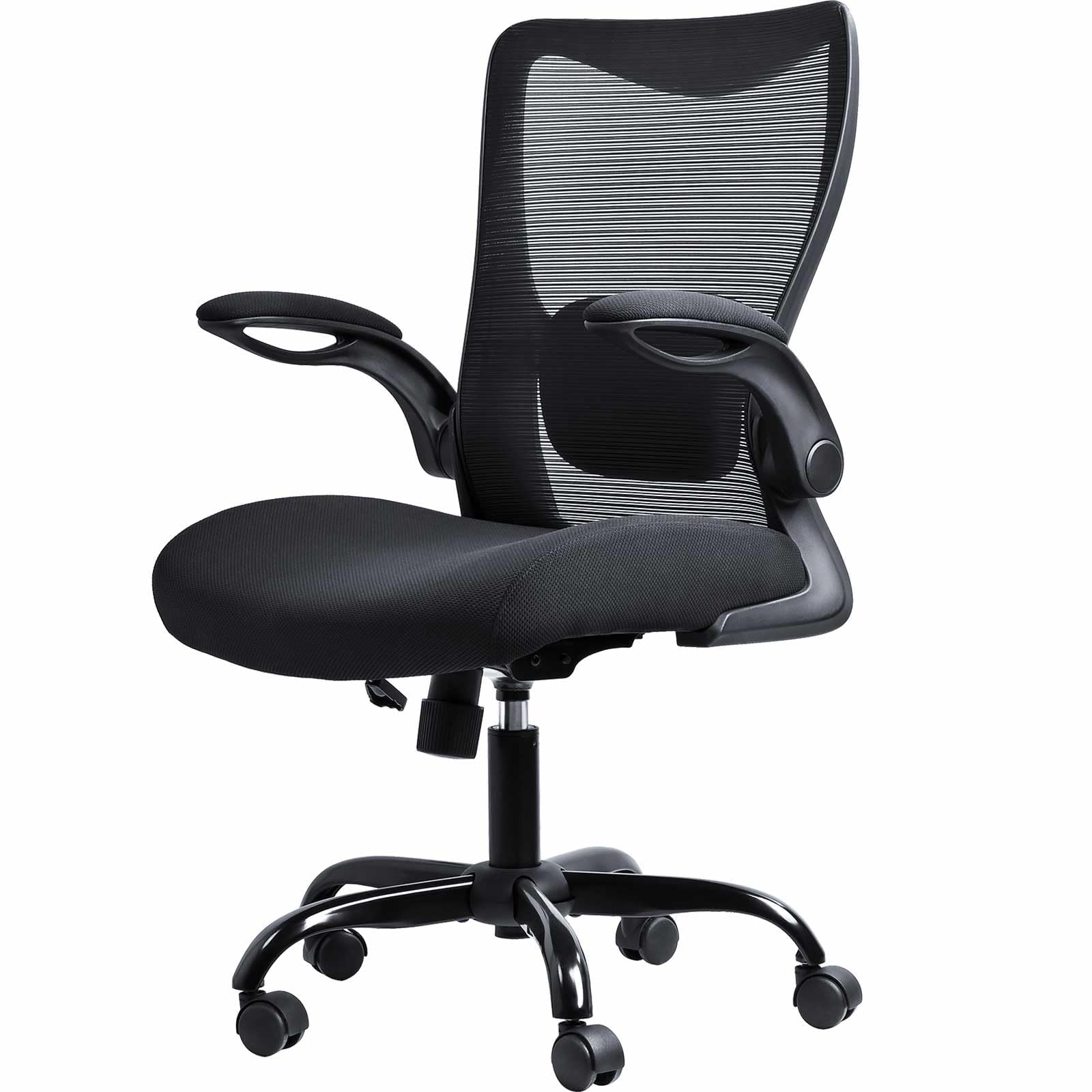 ACMELIFE Silla de Oficina ergonómica con reposabrazos Plegables, Silla de Oficina con Soporte Lumbar Ajustable, Silla ejecutiva Silla giratoria de hasta 150 kg de Capacidad de Carga