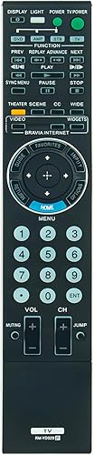 RM-YD029 - Mando a distancia de repuesto aplicable para Sony Bravia TV KDL-40Z5100 KDL-46XBR10 KDL-46Z5100 KDL-52XBR10 KDL-52Z5100 KDL40Z5100