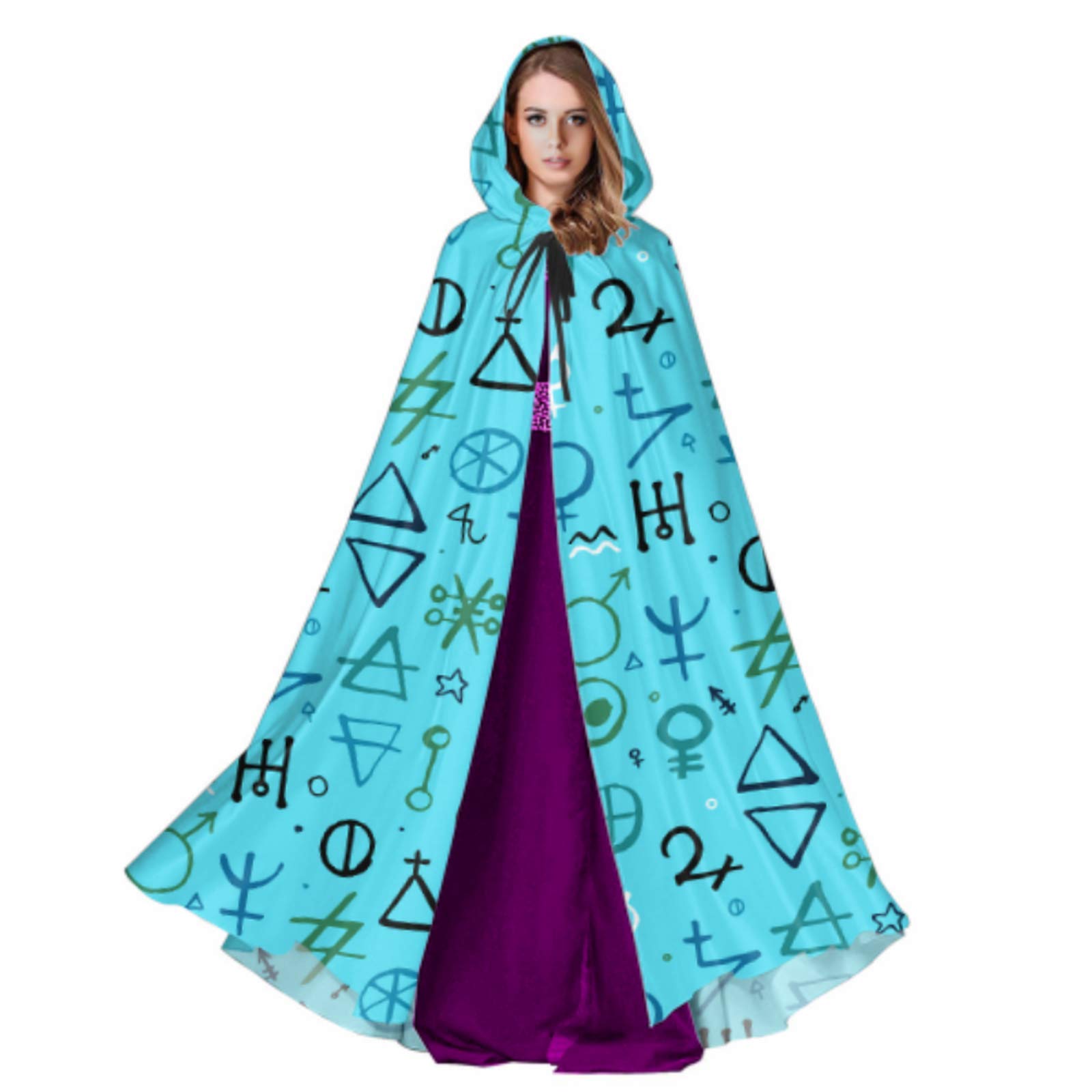 Cape à Capuche Imprimée (livre Magique) Déguisement De Noël