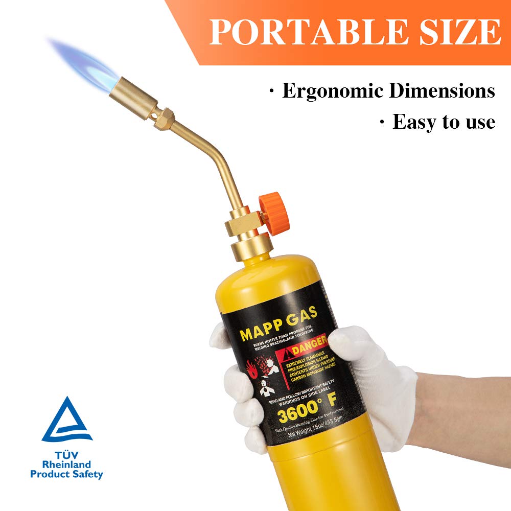 Brass Pencil Flame Propane Torch Head, Upgraded Solid Brass Propane