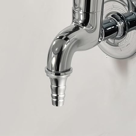 Ruhe Brass Nozzle Male | Pack of 4 | Extension for Water Faucets, Graden Pipe, Washing Machine | Chrome Finish