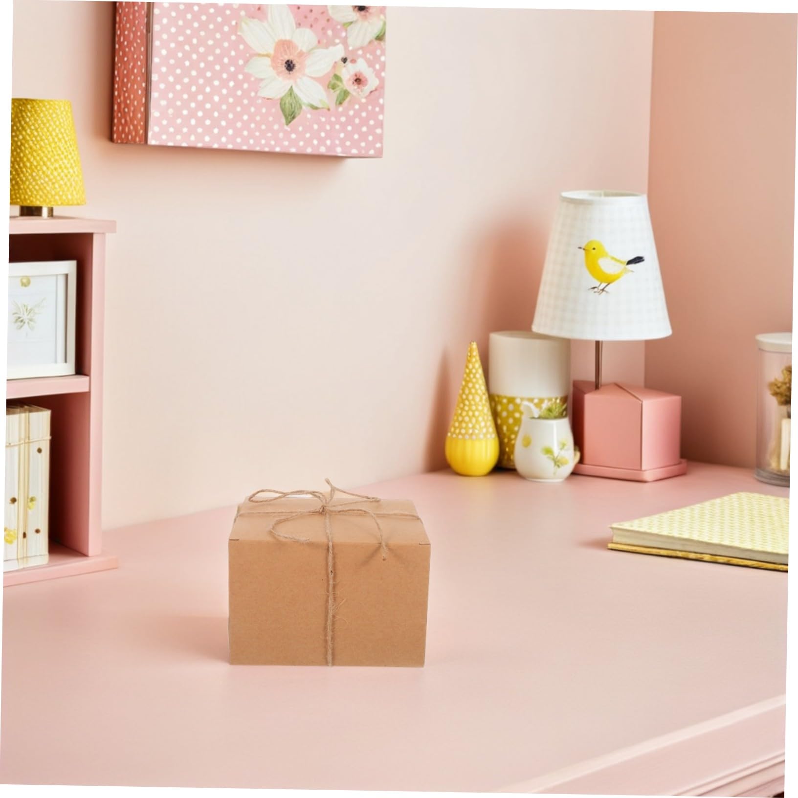 10 Stück Braune Quadratische Geschenkboxen aus Kraftpapier 14, 7x14, 7x9, 9