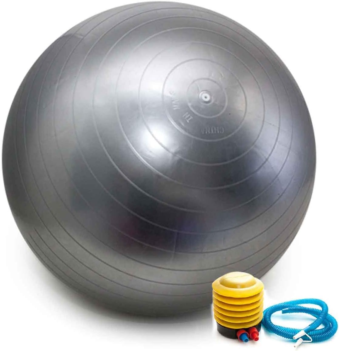 Bola De Pilates 55cm Com Bomba, Yoga Ginástica e Fisioterapia, Anti-Estouro Suporta Até