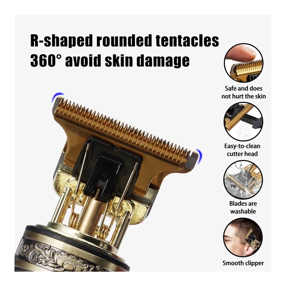 Rasierer USB Elektrisch LCD Haarschneidemaschine Trimmer All in One Gold Light Head Wiederaufladbare Haarschneidemaschine Ölkopf Haarschnitzmarkierer Rasierer