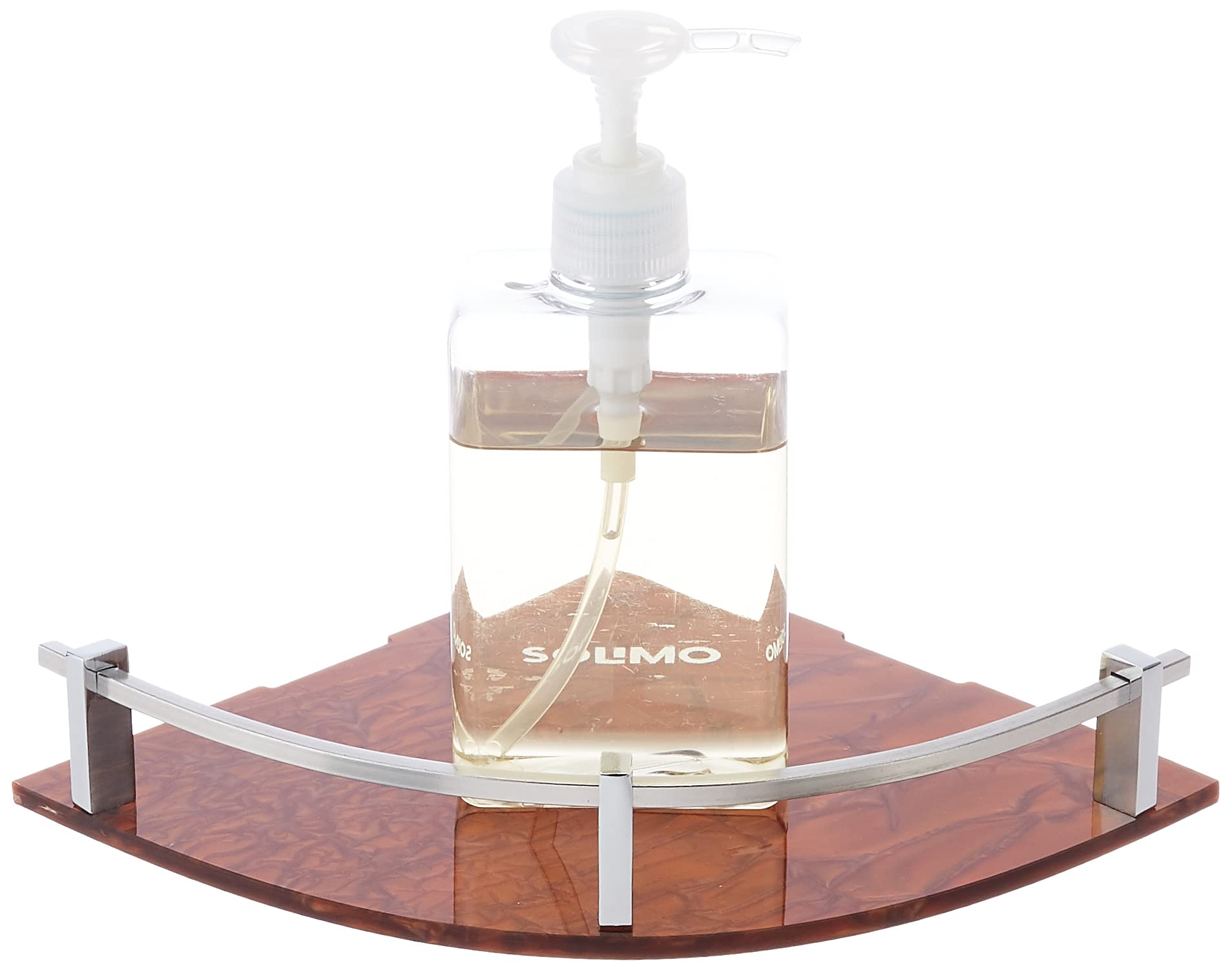Amazon Brand - Solimo Premium Acrylic Glass Corner Shelf for Multi-Purpose Use in Bathroom and Kitchen (Brown, 7 * 7 Inches, 1 Pc) (B09X1CXTWM) Amazon Price History, Amazon Price Tracker