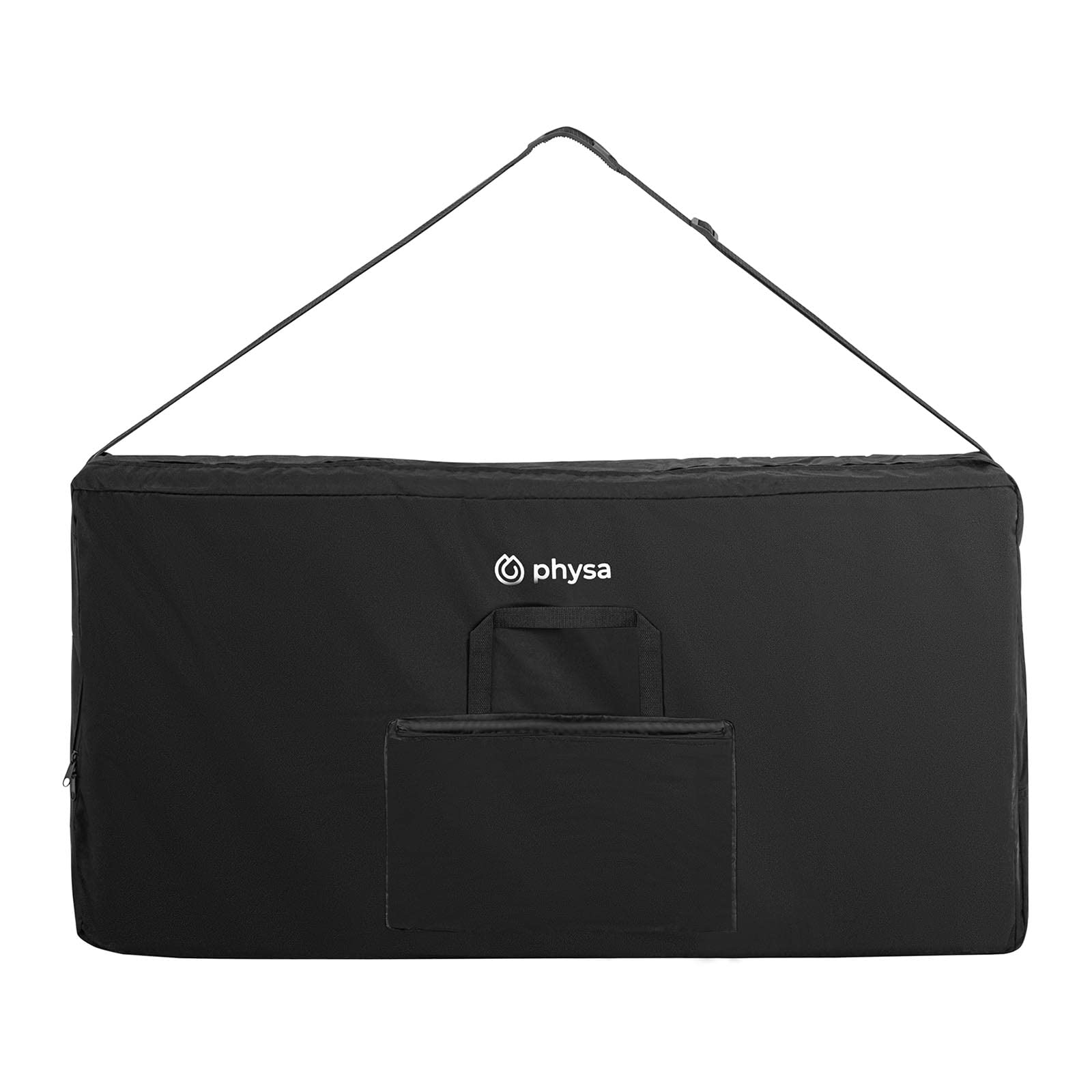 physa Silla De Masaje Plegable Sillón De Cosmética MONTPELLIER BLACK (Estructura de acero, Tapicería en PVC, Hasta 160 kg, Negro)