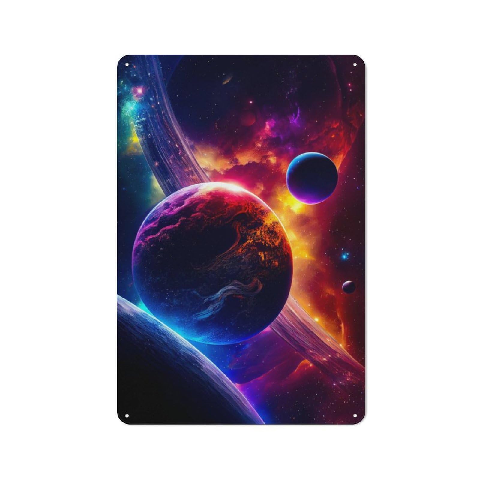 Junmoney Astrovale Tin Wall Plaque 30X20cm With For Living Room Wall, Gift For Feature Wall Decorators During The Christmas Season