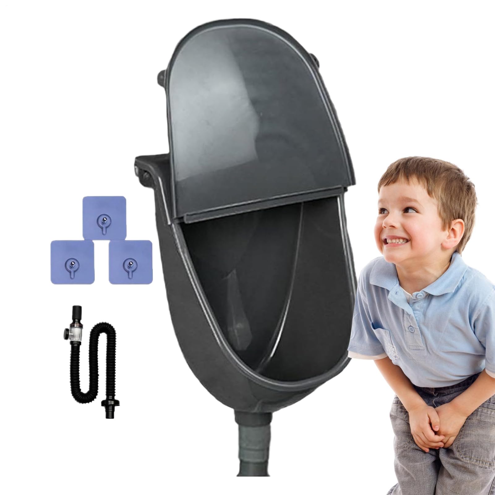Urinario de pared para hombre – Urinario para garaje con montaje con enjuague – Desviador para con enjuague antiderrames ajustable para casa, dormitorio, camping, vehículo | Inodoro Desviador De Con Descarga Ajustable Y Manguera Para Hogar Jardín Y Exteri
