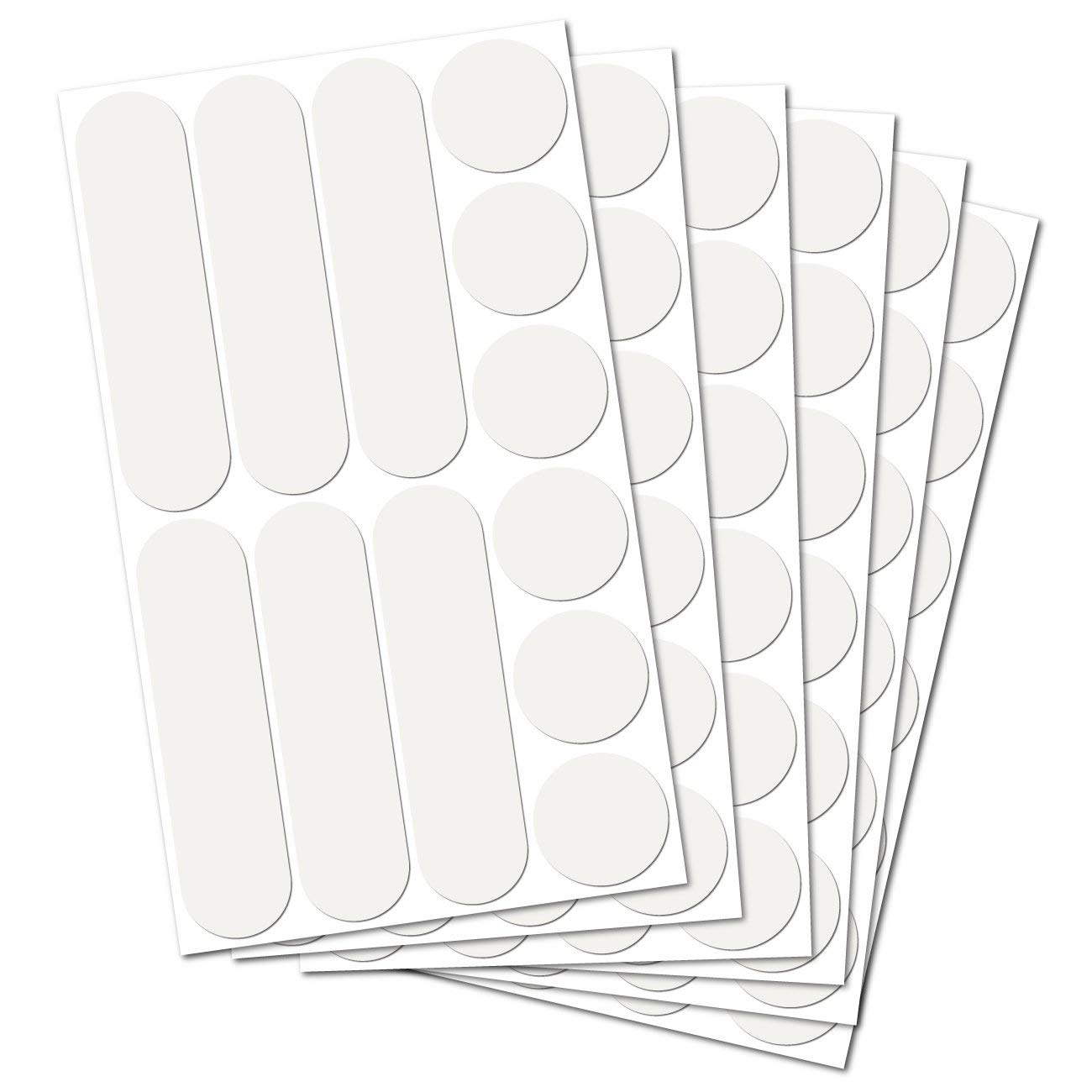 (Lot de 6 Kit 12 Autocollants rétro réfléchissants, Visibilité de Nuit, Adhésif Universel, Stickers pour Vélo/Casque/Moto/Poussette/Jouets, Blanc