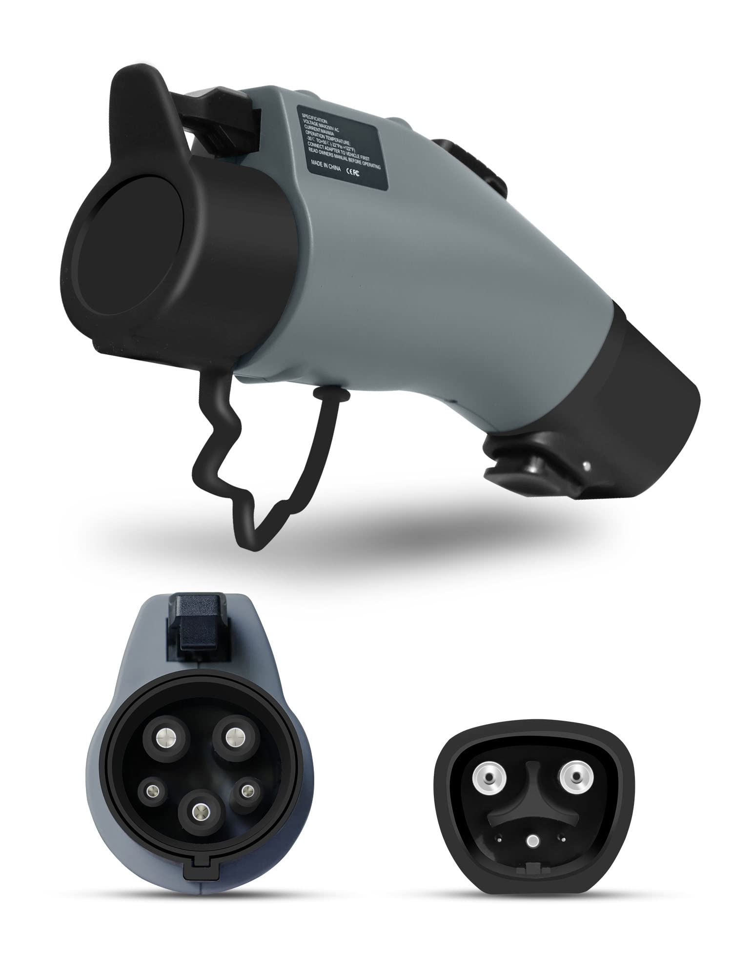 LFPVAHOO Tesla Charger to J1772 Adapter, 60A/250V AC Max, Fit for All SAE J1772 EVs, Tesla Charger Adapter Supports Tesla Mobile, Wall & Destination Chargers