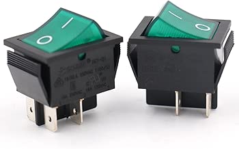Baomain Soken Green Light DPST ON/Off Snap in Boat Rocker Switch 4 Pin 16A/250V UL TUV List 2 Pack - coolthings.us