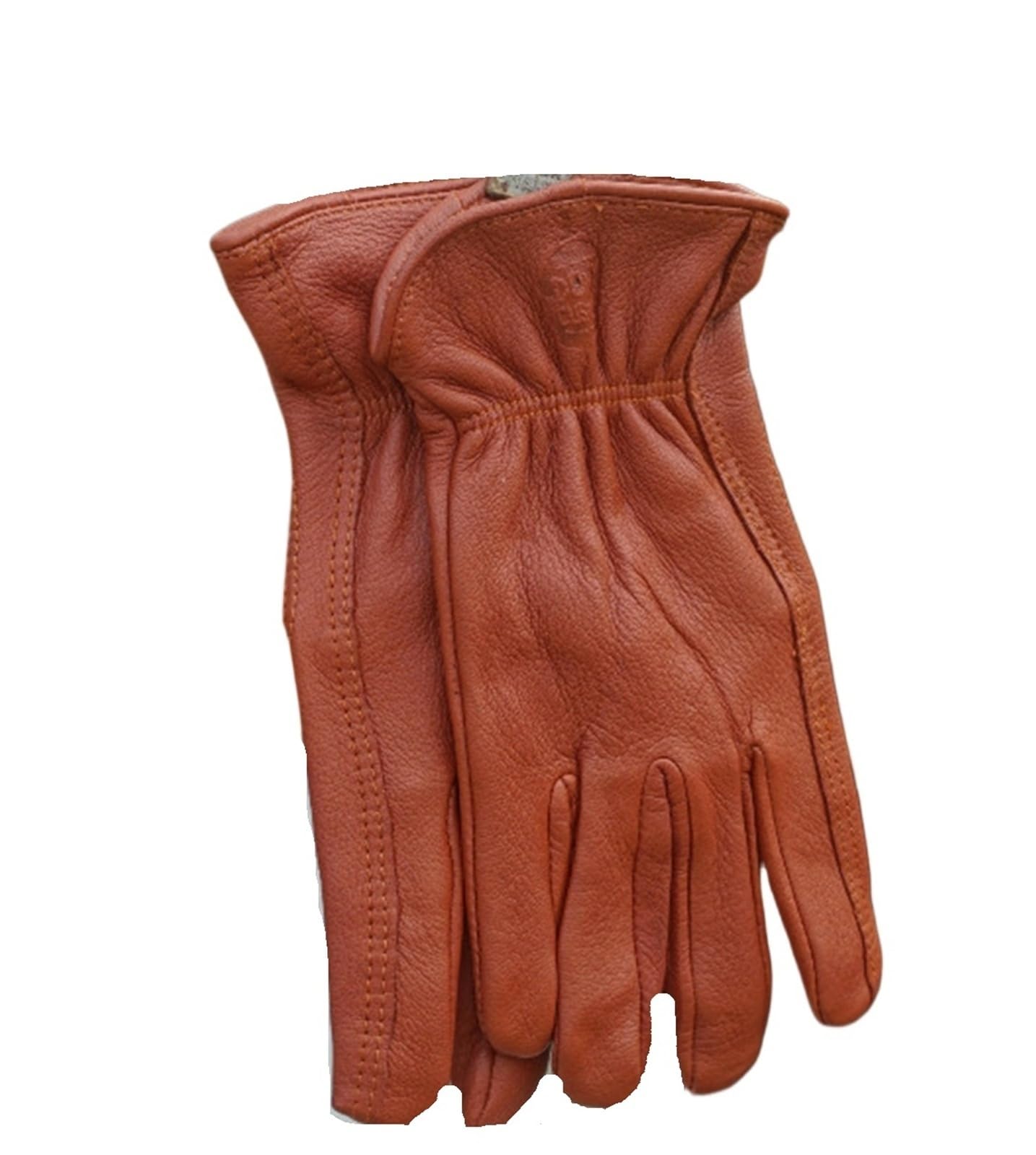 Genérico 5 Pares de Guantes de Trabajo de Piel de Vacuno, Guantes de Seguridad Unisex for Motocicletas, jardinería y tareas laborales