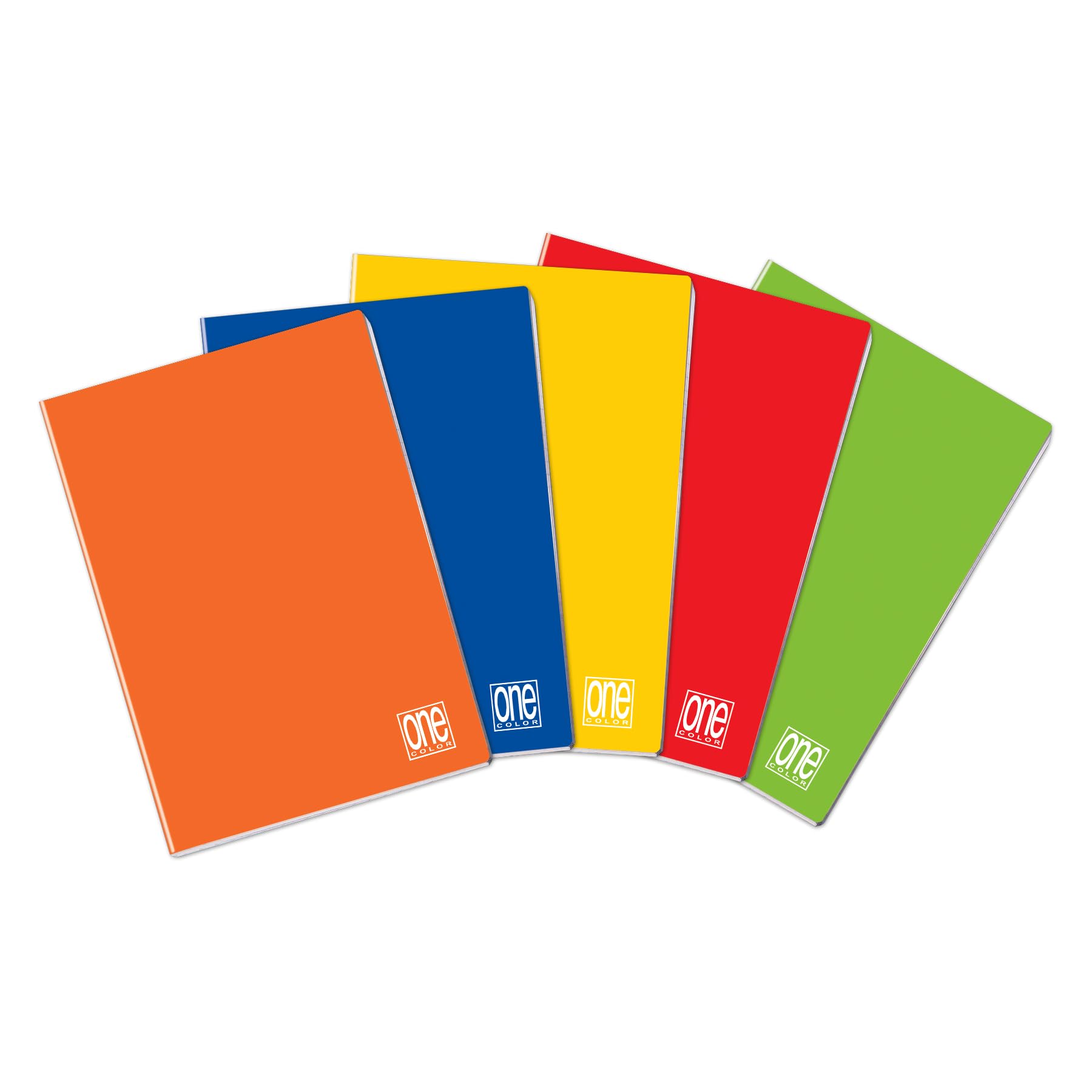 Blasetti One Color Set Essenziale 5 Maxi Quaderni A4 Rigatura 5M Quadretti 5mm Carta 80g/mq Colori Assortiti