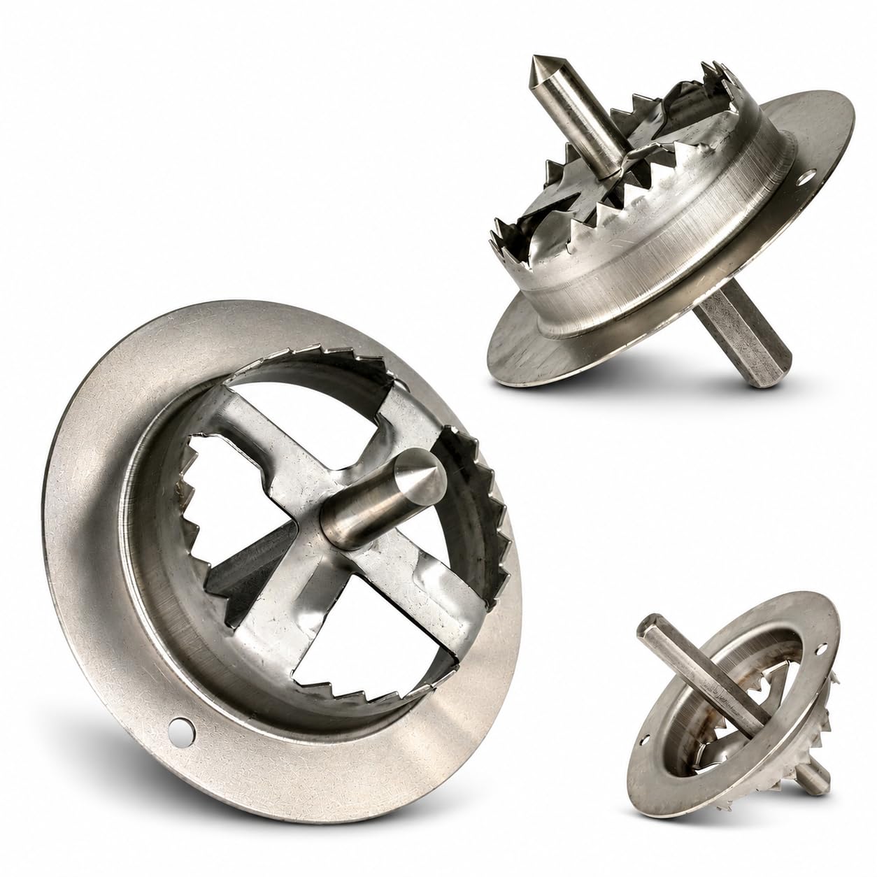 Premium Styroporfräser Ø 65 mm Edelstahl WDVS Fräser für Dämmstoffdübel Styroporschneider Fräswerkzeug für Fassadendämmung Wärmedämmung ETICS Sechskant Schaft