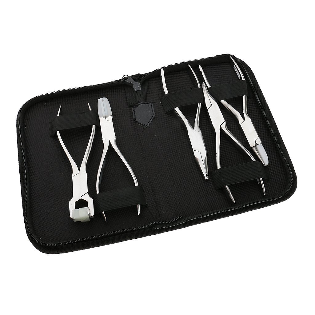 Pinzas para gafas, con estuche organizador, 5 unidades