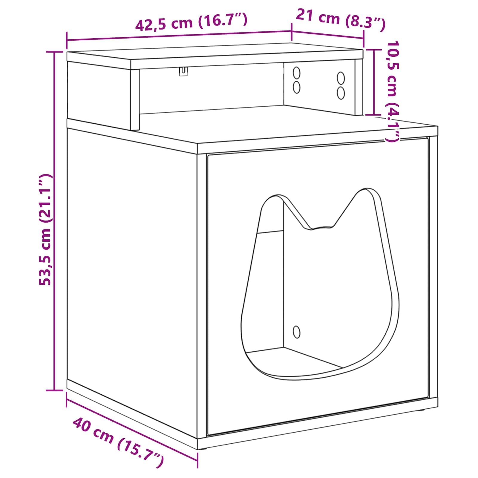 Katzenhaus Weiß aus Holzwerkstoff 42,5 x 40 x 53,5 cm mit Montageset, kratzmöbel und kratzbrett für Wohnzimmer, Klettern und krallenpflege, kompakter spielturm für Katzen