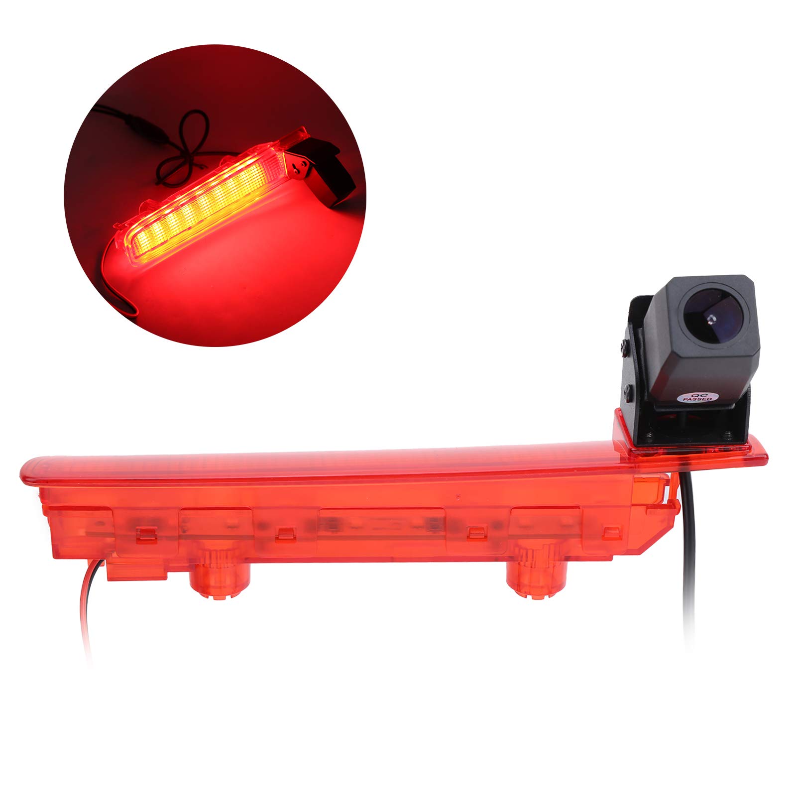 Feux de freinage caméra de recul LED étanche Voiture feu de freinage arrière caméra de recul Accessoire Automatique adapté pour T5 T6 Van 2010‑2019