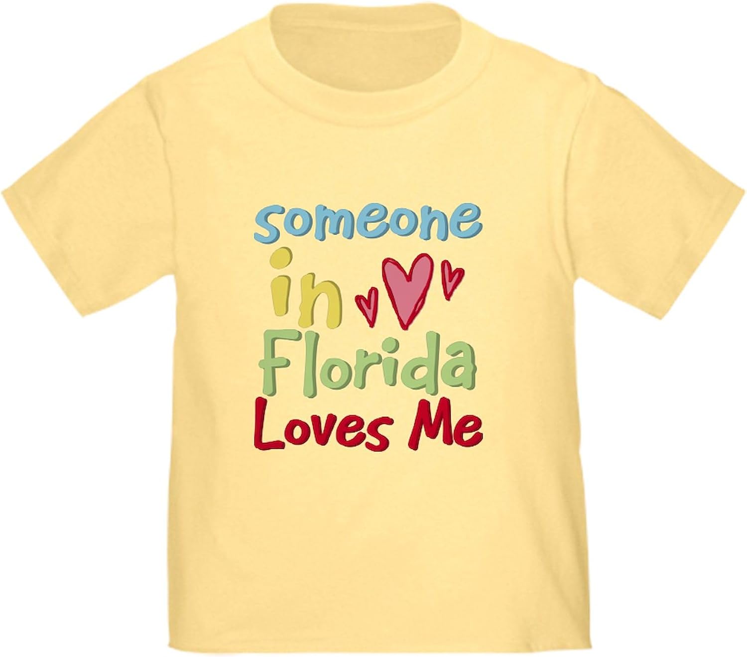 CafePress Someone in Florida Loves Me Toddler T Shirt Cute Toddler Graphic Tee, 100% Cotton