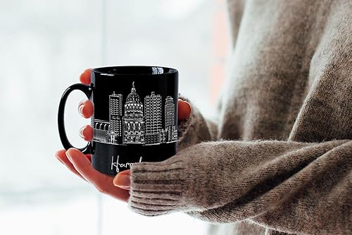 Vista 403 de TJ Originals - Taza de café Boston Massachusetts, regalo de taza de café de recuerdo de viaje turístico, taza de cerámica Skyline de 11 oz, taza