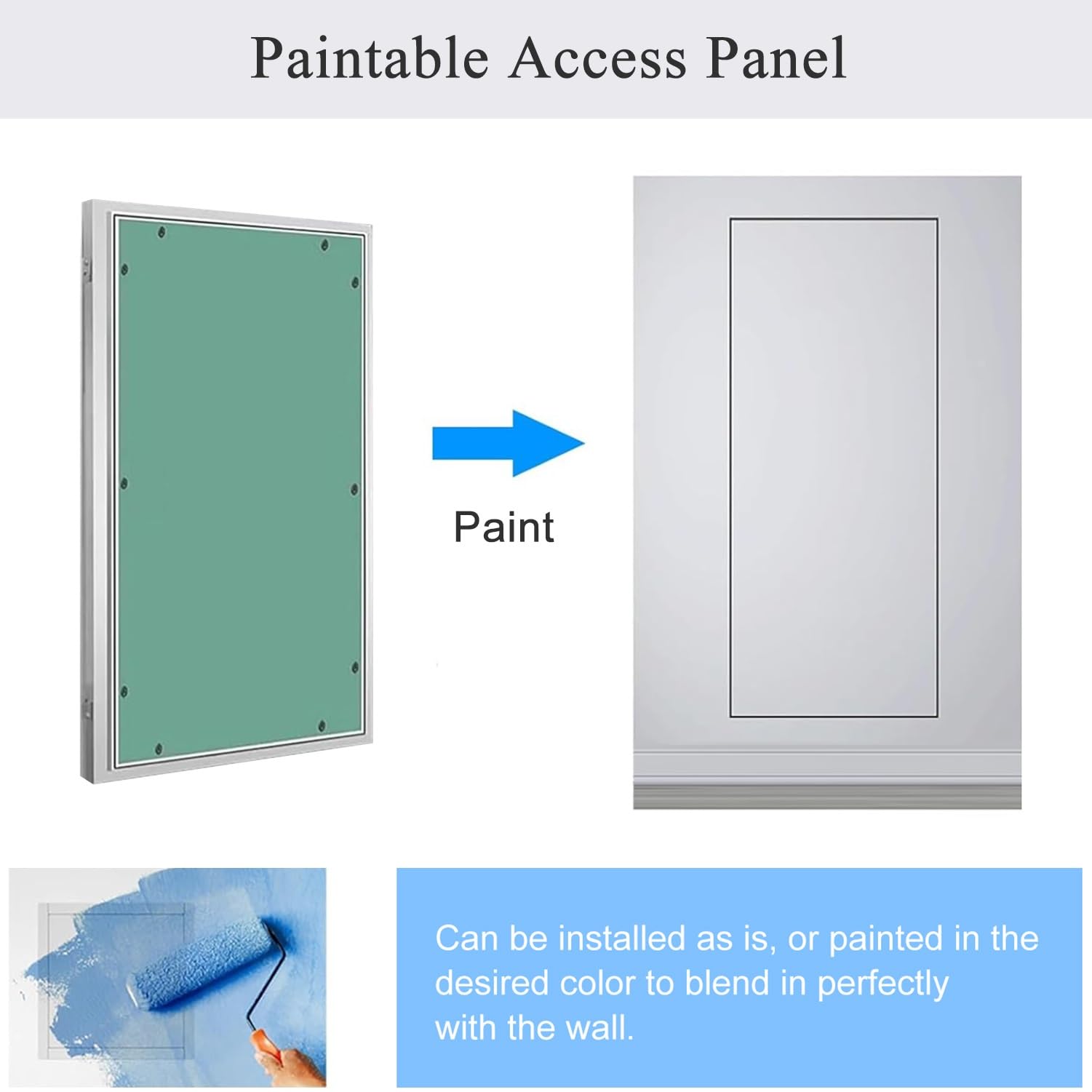 Pannello di accesso della parete per cartongesso, porta di accesso in cartongesso con telaio in alluminio, copertura elettrica del portello di ispezione