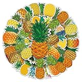 Pineapple Stickers |50 Pcs Pineapple Waterproof Vinyl Decals for Helmet Water Bottles Bicycle Laptop Refrigerator Luggage Computer Mobile Phone Skateboard Bike Décor