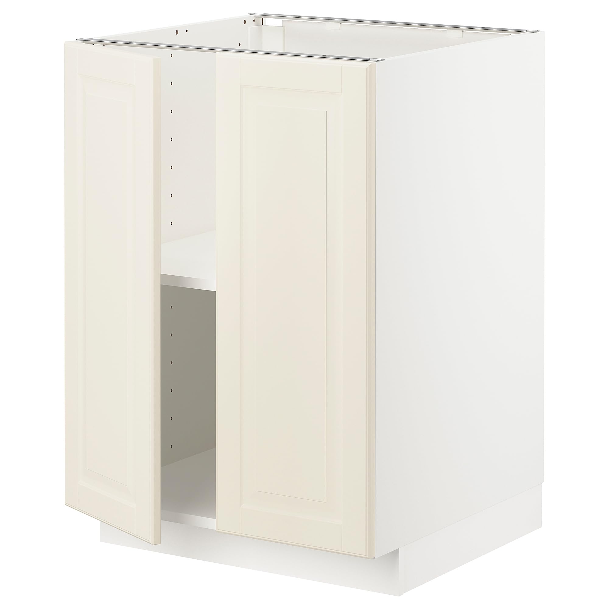 Meuble bas METOD avec étagères ProTuning Bodbyn blanc cassé 60x60 cm