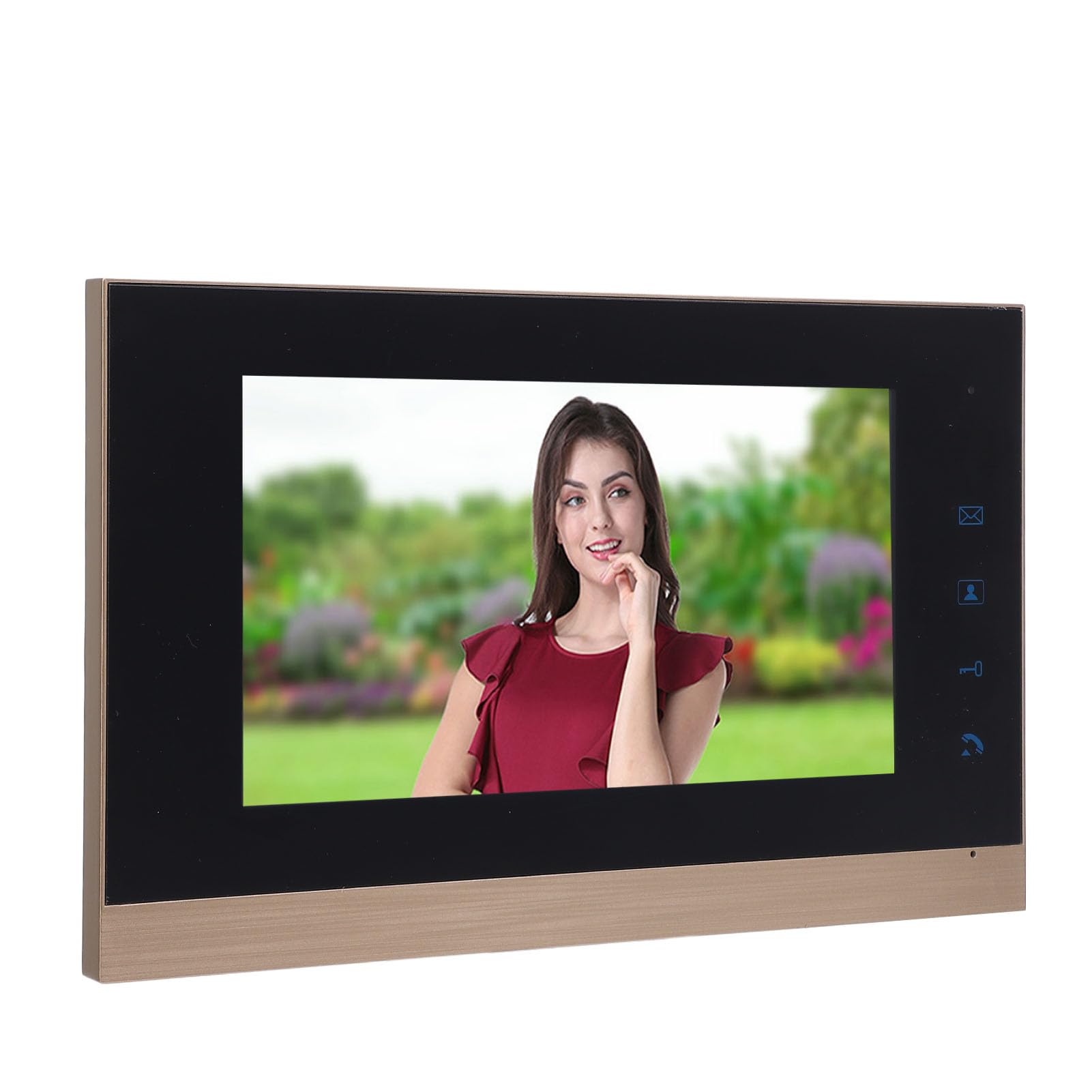 di Videocitofono, Monitor da 7 Pollici Videocitofono con Telecamera, Citofono Bidirezionale per Interni Ed Esterni per Villa, Ufficio Domestico, 1 Telecamera 2 Schermi (SILVER)