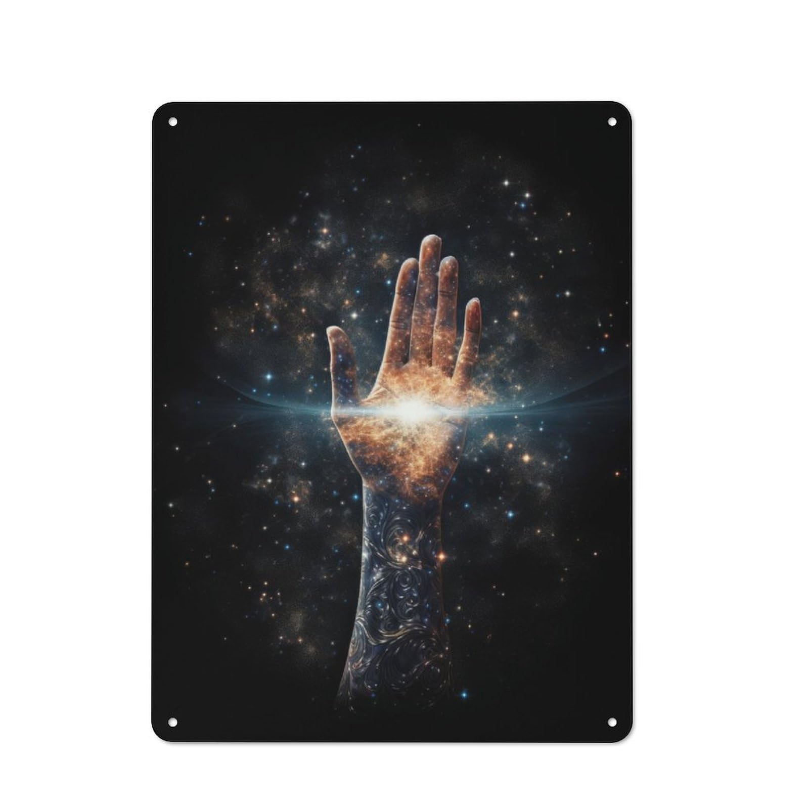 Junmoney Celestial Hand Vintage Tin Sign 40X30cm With For Dining Room Or Kitchen, For Vintage Wall Decor Fans, For Metal Sign Collectors
