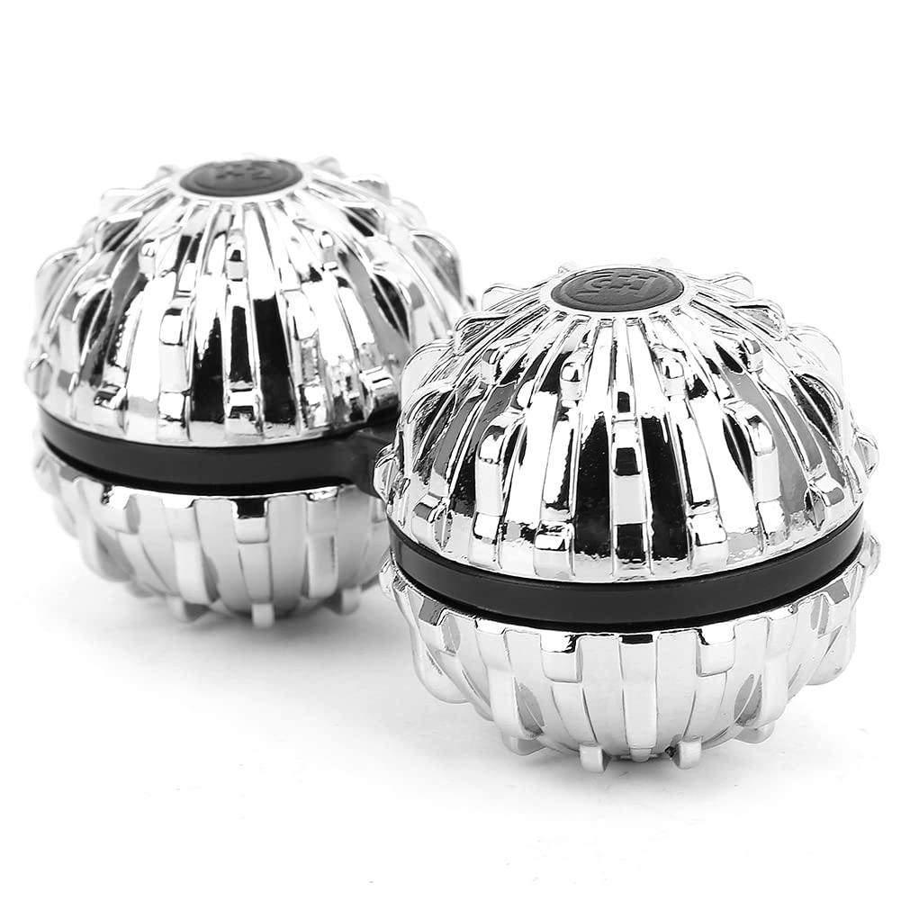 Pyhodi Roller Massager, Connection Design Prevent Loss Massage Zinc Alloy Angular Prominence for Atigue Relief (Silver)