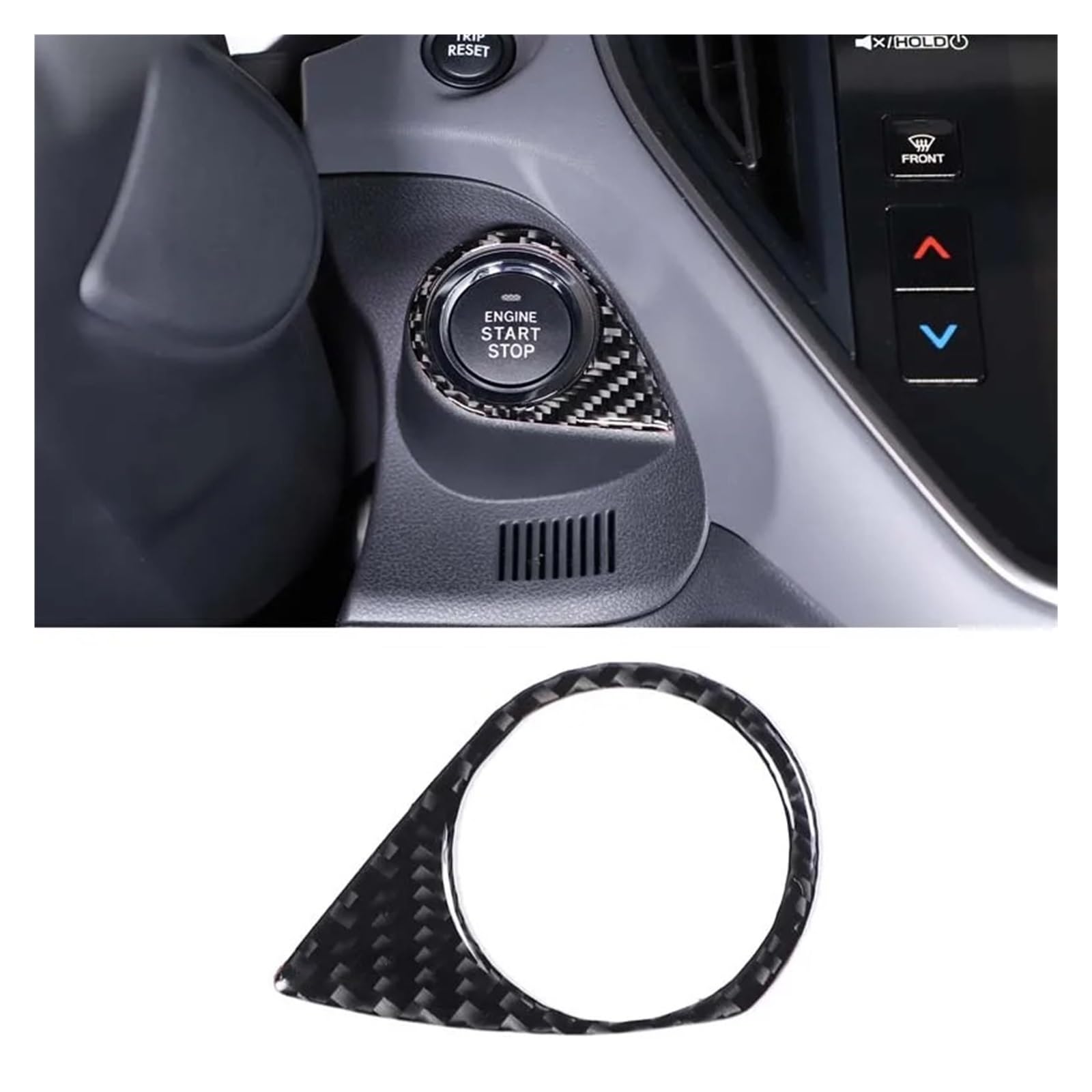 Interior Mouldings for Subaru for Crosstrek 2024 Black Carbon Fibre Car Interior Decoration Trim Frame Stickers Car Accessories Car Accessory(N-b)