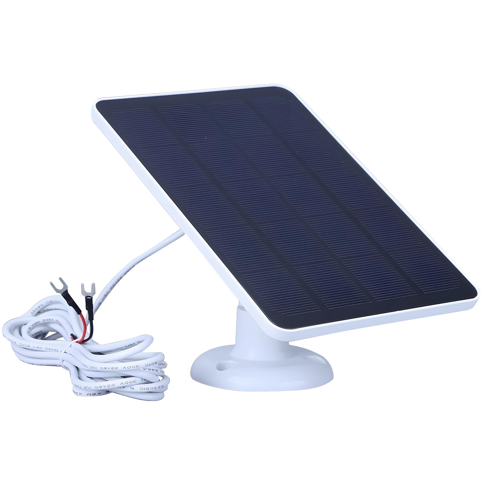 Pannello solare per telecamere di sicurezza, compatibile con telecamere di sicurezza Eufy e campanello video ad anello 4/3/3Plus/2, 4 W, monocristallino, impermeabile, supporto regolabile, cavo di