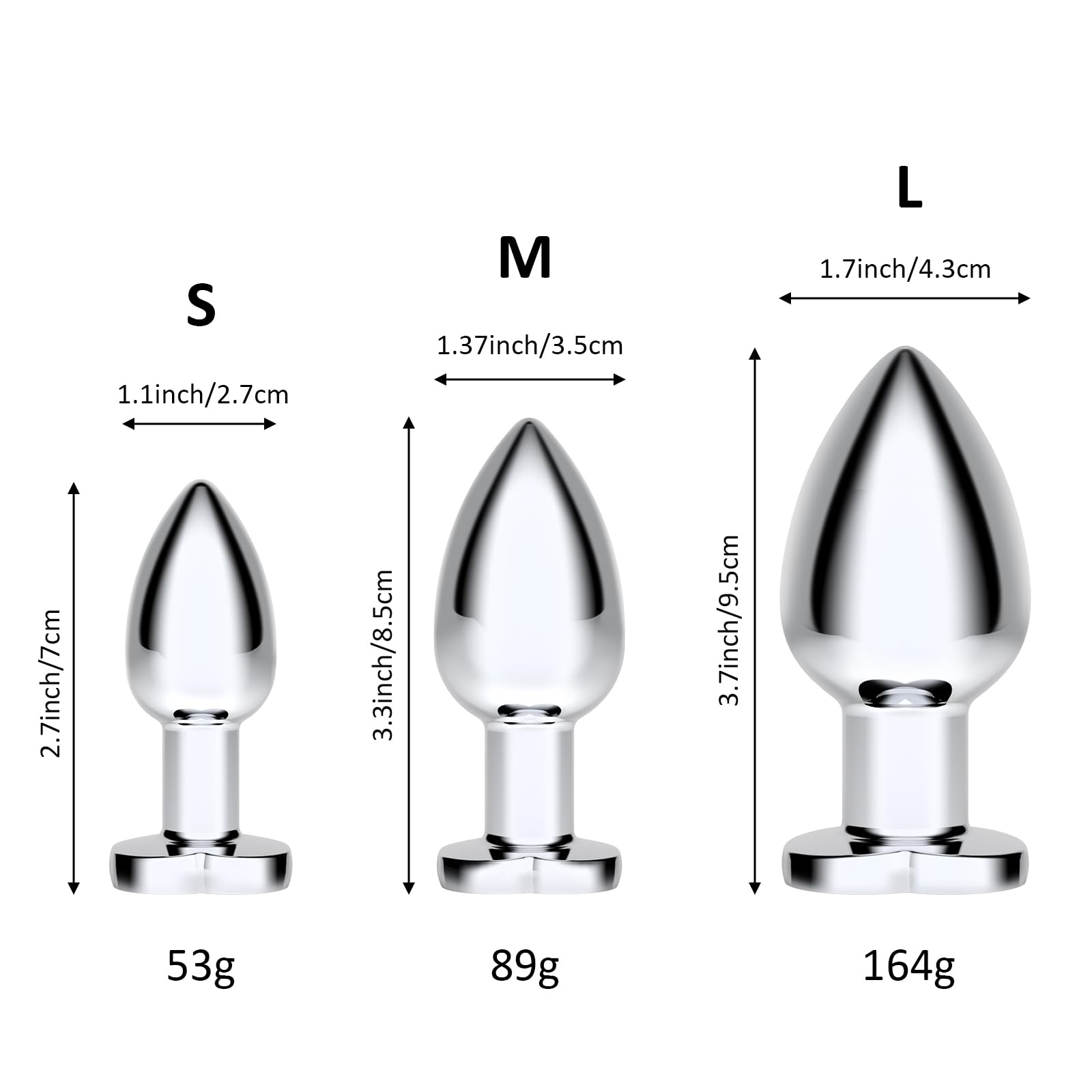 3 inch anal plug MAPARON 3 Inch Small Anal Training Metal Butt Plug