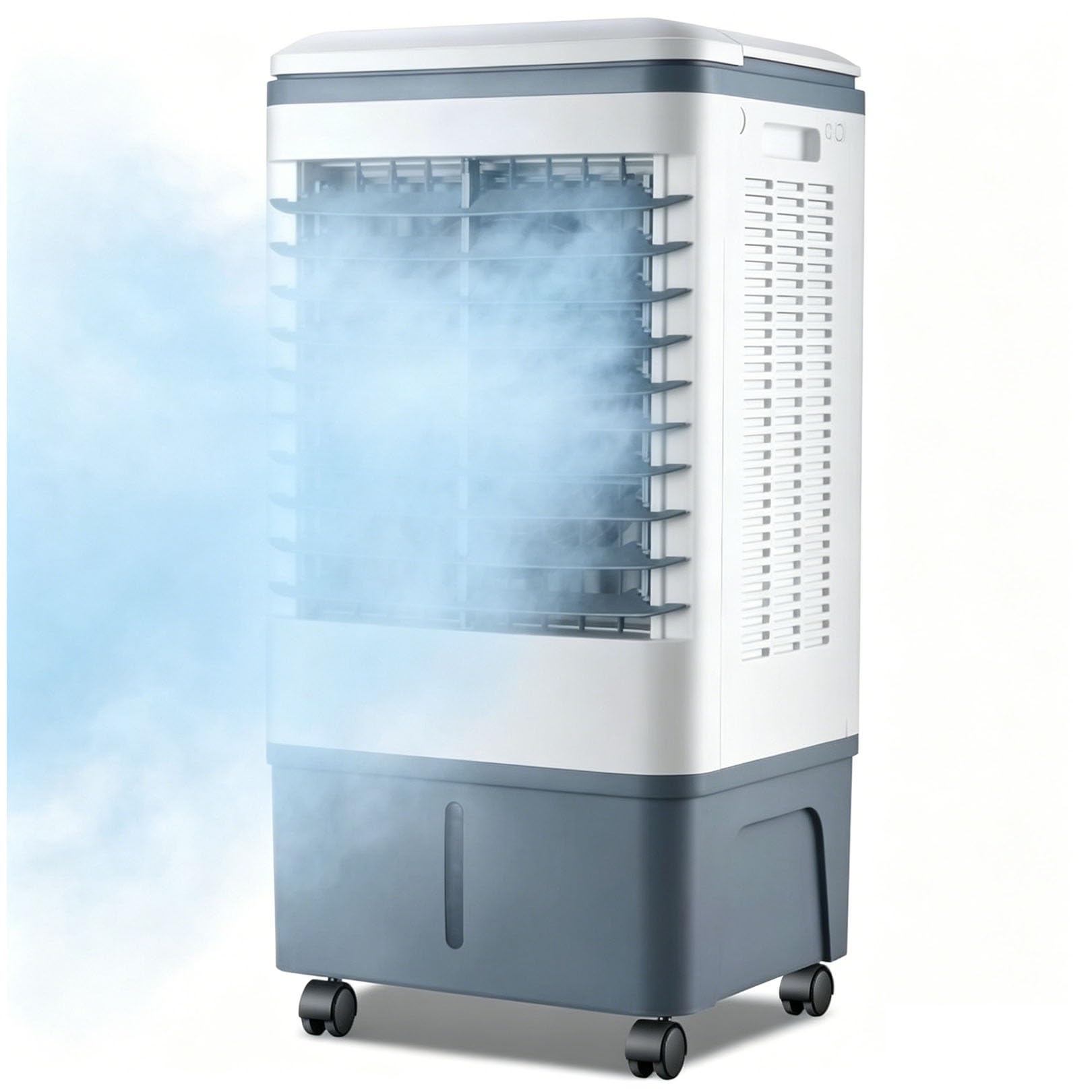 3-in-1 Portable Air Cooler & Evaporative Fan, 120° Oscillation, 360° Smooth Wheels, 20L Tank, 3 Speeds, 1177 CFM, Windowless, 80W, for Home & RV