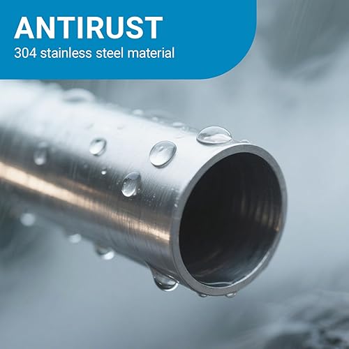 Miniatura 4 de Paquete de 4 tubos de acero inoxidable 304 de 1 pulgada, tubo de metal grueso de 20 pulgadas de longitud, grosor de pared de 0.059 in, tubo de acero