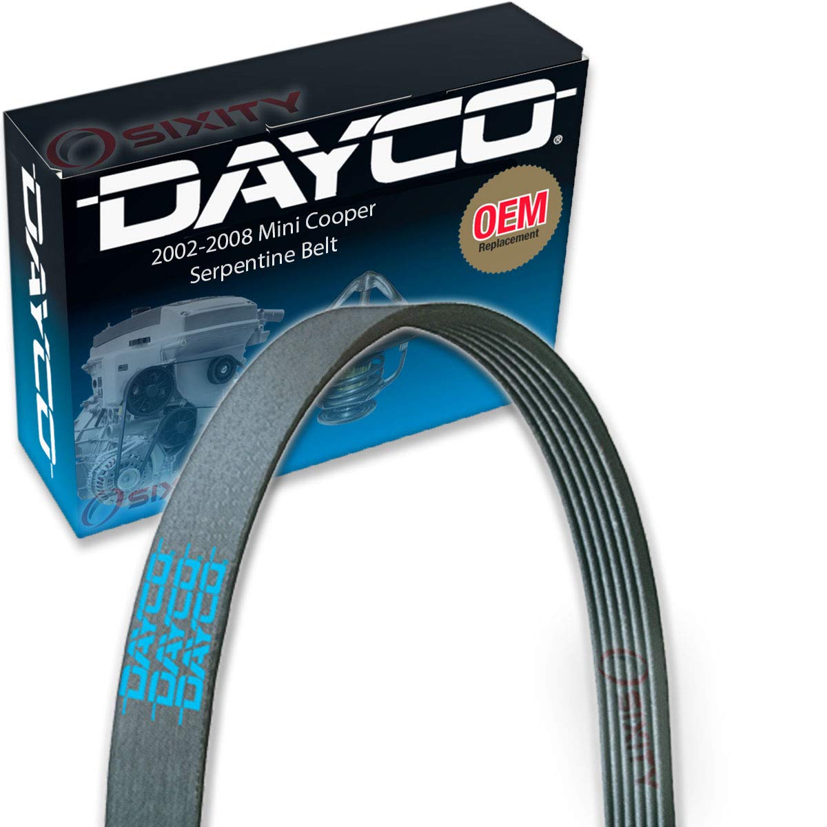 Dayco Main Drive Serpentine Belt Compatible with Mini Cooper 1.6L L4 2002-2008