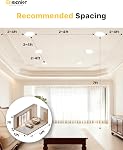 Ensenior lumière LED encastrée slim de 4 pouces avec boîte de jonction, 3000K/4000K/5000K changeable, 9W équivalent 75W, éclairage de plafond dimmable certifié IC, 750LM haute luminosité (paquet de 6)