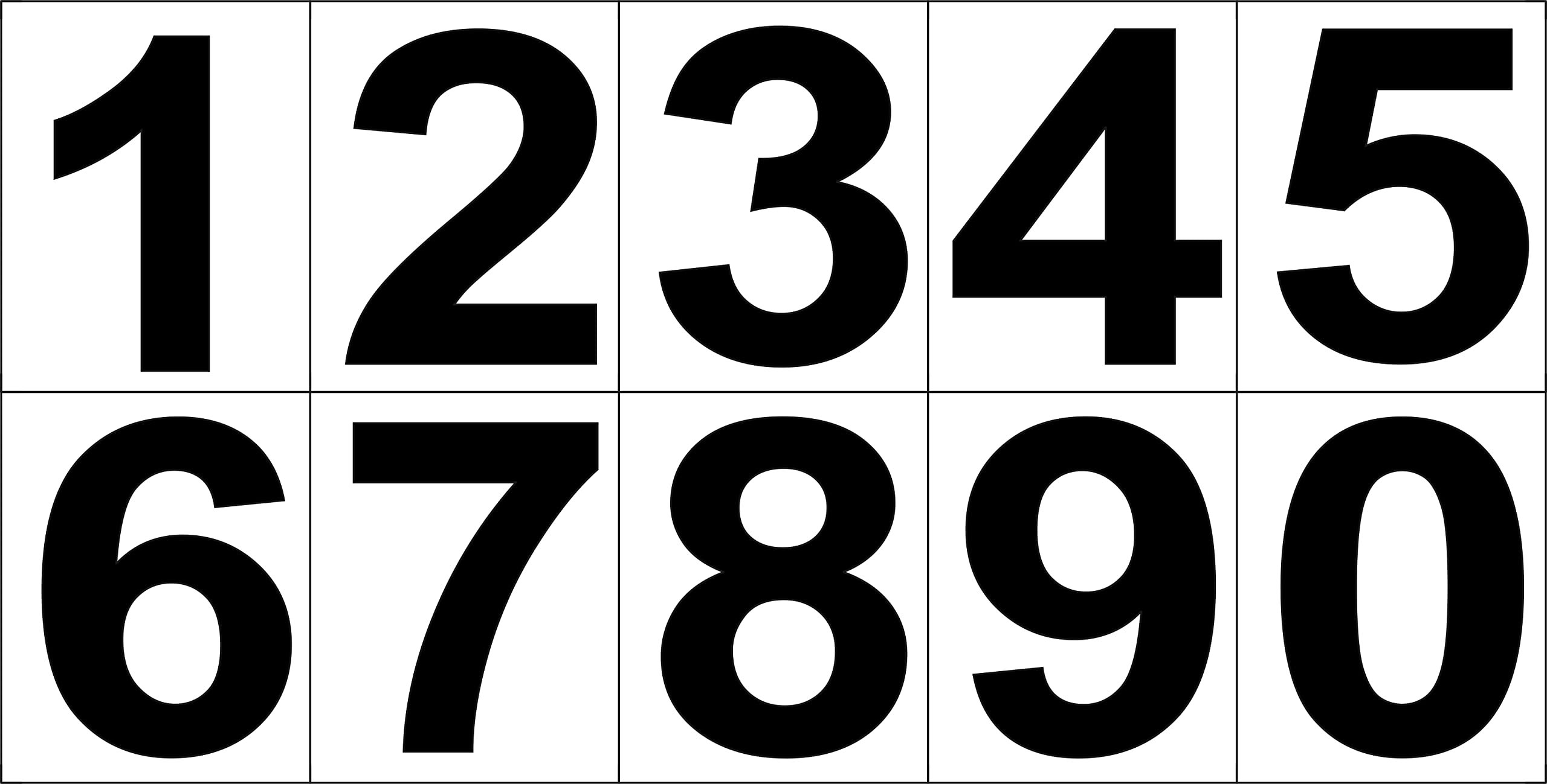 ImprintBig Number(6 x 7 cm Approx) Self Adhesive Labels, Pack of 100