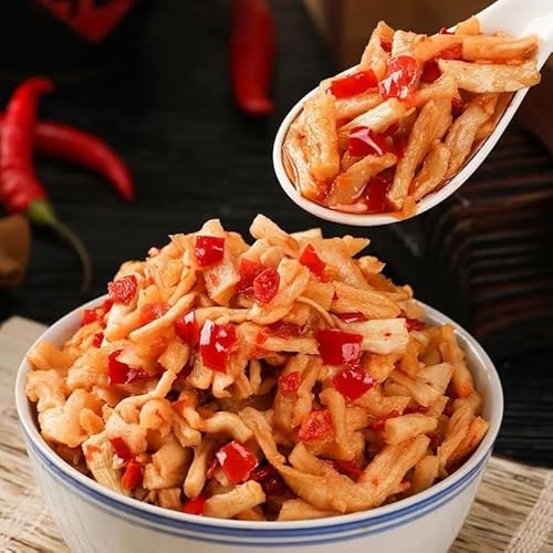 味婆婆?椒?菜 辛味コチュジャン ?制蔬菜 辣椒? 即食家常下?菜 咸菜拌面小菜 酸菜 泡菜 拌???卜干かきまぜ麺味噌 キムチ漬け ザーサイ ニンニク漬物 農家自家製本格コチュジャン刻みピーマンレタスレタスとキュウリのニンニク蓉青赤ピーマン即席家庭料理ビ