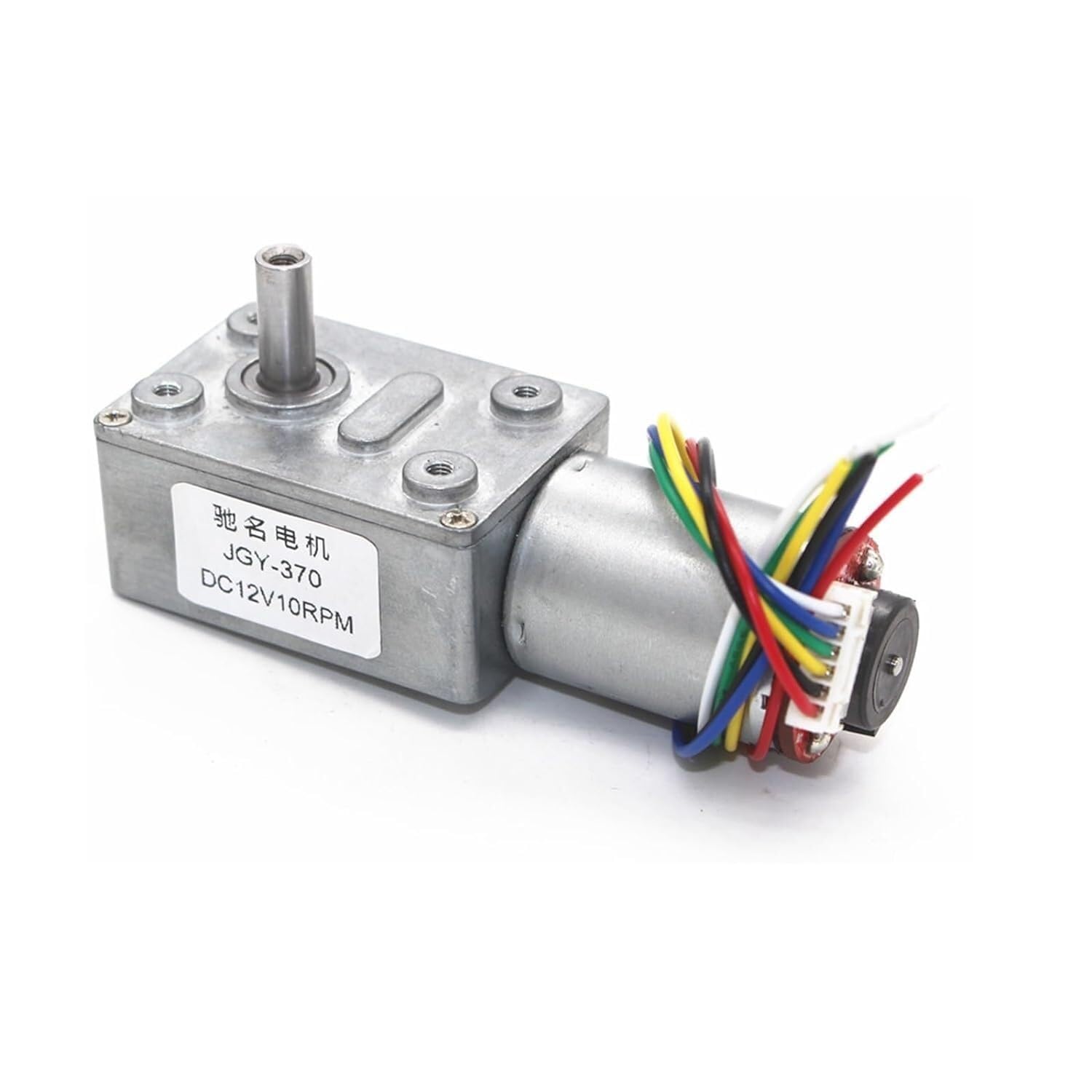 Mały silnik, silnik elektryczny, silnik napędowy, mini silnik, silnik RC, mały silnik, JGY371 24 V 2 obr./min do 150 obr./min Niska prędkość i wysoki moment obrotowy W pełni metalowy enkoder skrzyni b