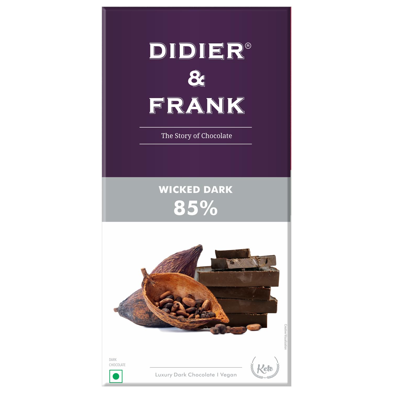Wicked 85% Dark Chocolate, 80g (Keto)
