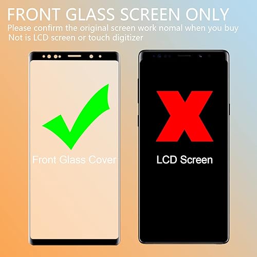 Miniatura 2 de Reemplazo de pantalla original para Samsung Galaxy Note 9 de 6.4 pulgadas, kit de reparación de pantalla de lente de vidrio exterior frontal,