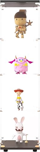 Miniatura 9 de Beauty4U Glass Display Cabinet with 4 Shelves, Curio Cabinets for Living Room, Bedroom, Office, Black Floor Standing Glass Bookshelf, Quick