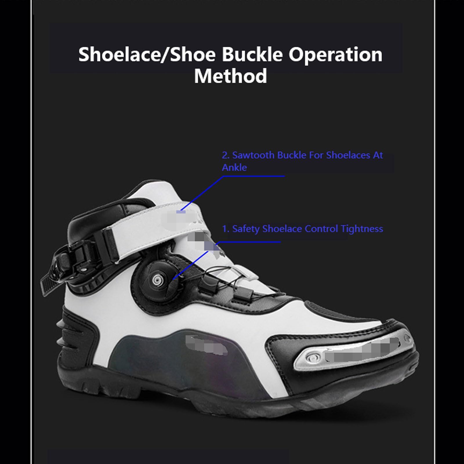 Stivali da Moto Corazzati Stivali Sportivi da Corsa Touring Impermeabili Scarpe Moto Uomo Protezione Comfort Suola Antiscivolo Adulto