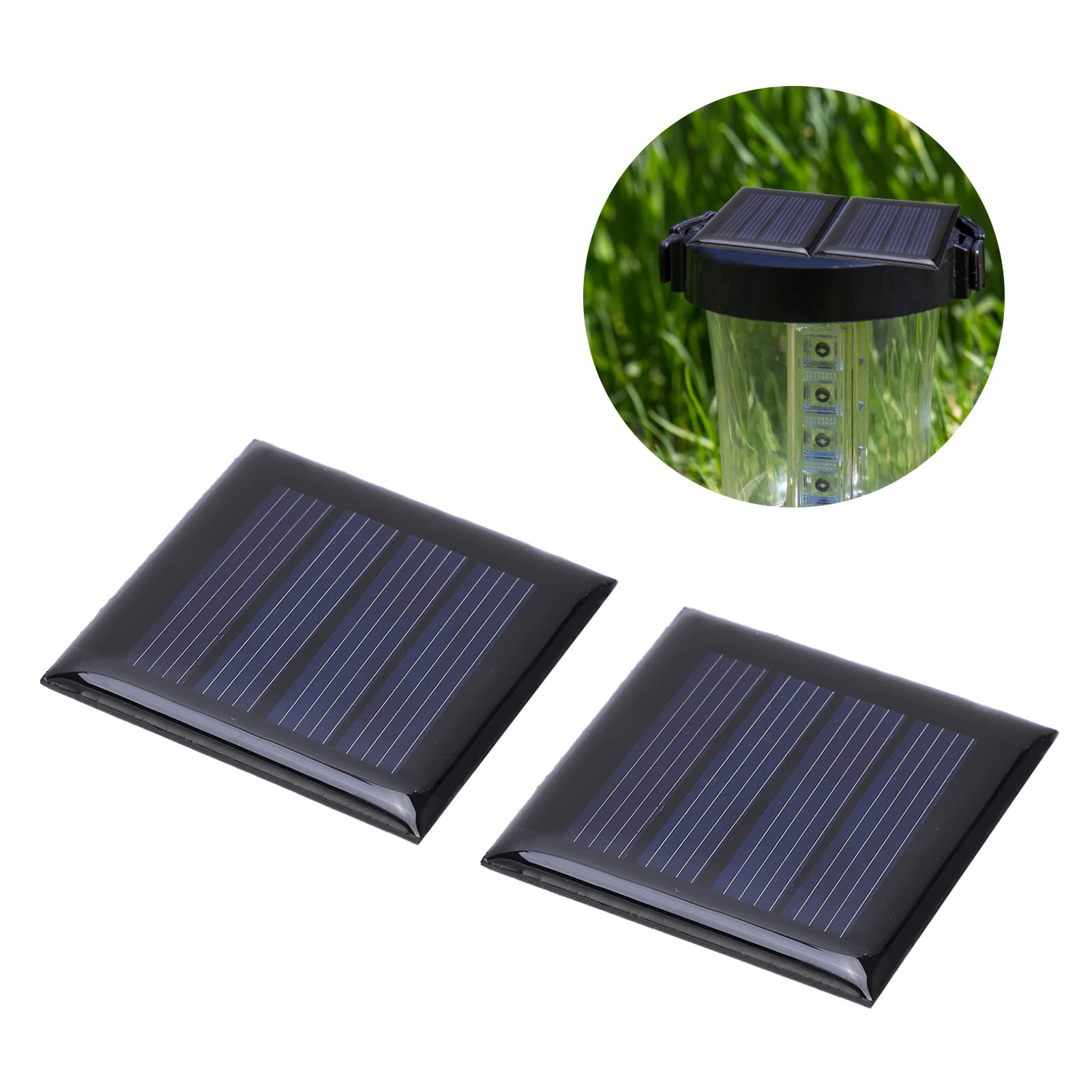 Pannelli Solari, 2 Pezzi 2V 210MA Micro Pannelli Solari Mini Celle Solari Portatili Materiali per Giocattoli Elettrici Fai-da-te Celle Fotovoltaiche Caricatore 40x40mm per Esterno