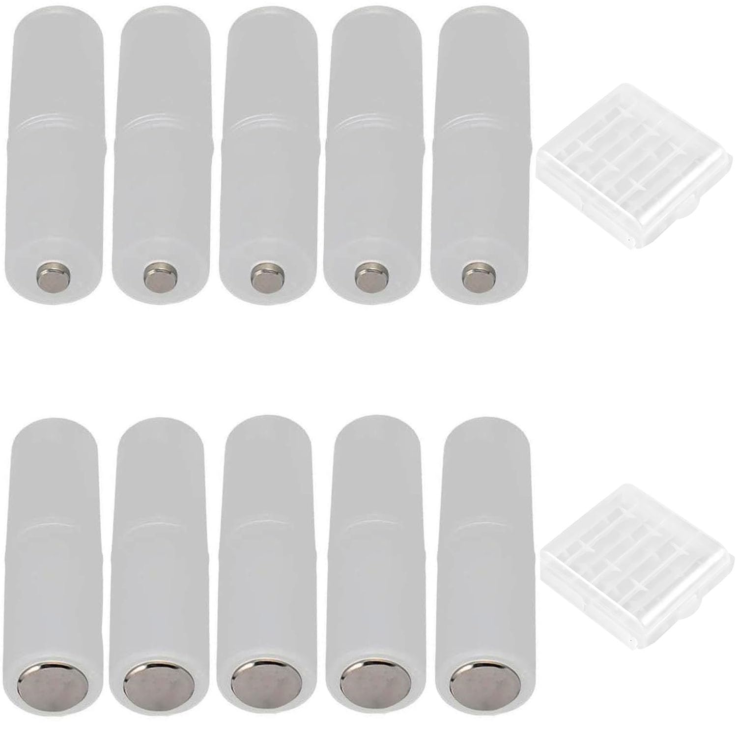 10 pezzi Convertitore adattatore batteria AAA ad AA cilindrico