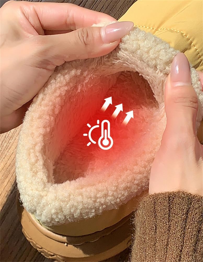 Epsion Women Men's Winter Waterproof Slippers Indoor/Outdoor House Shoes Non-Slip Cozy Fleece Lined Warm Slip-On Slipper - Image 6