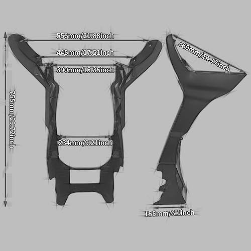 Vista 6 de Cubierta para alerón de carenado de motocicleta con alerón de barbilla extendido para Harley Touring Road Glide FLTRX Road Glide Special FLTRXS