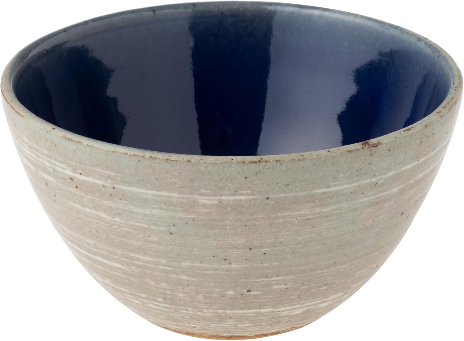 37Q383-03 Indigo Irori Cafe Tableware Small Bowl Salad Bowl Cereal Bowl Dessert Bowl Diameter Approximately 4.3 x 2.4 inches (11 x 6 cm) Mino Ware Pottery Japanese Dish Ryokan Ryokan