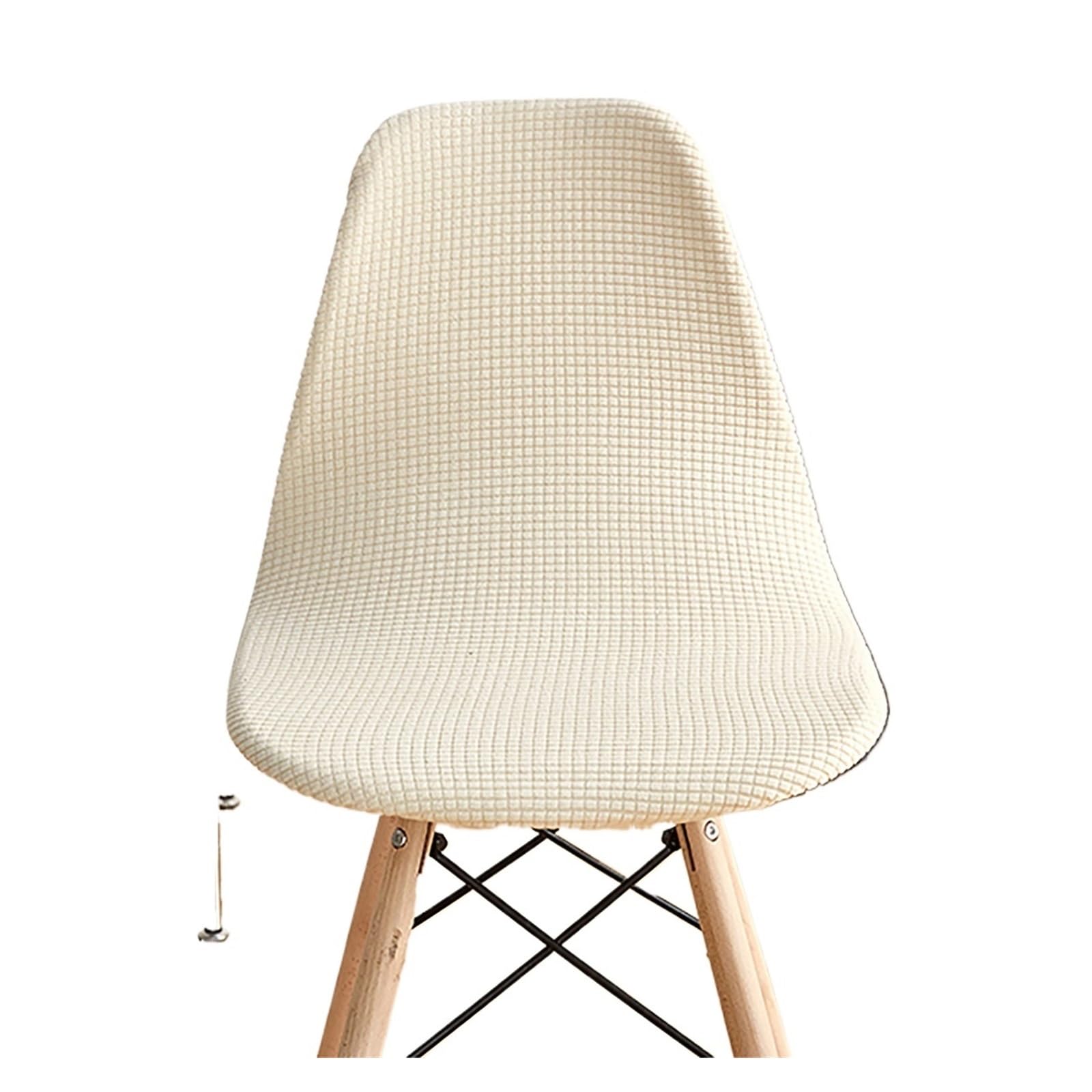 SHBHWS Jacquard Waterproof Shell Chair Cover Short Back Covers Adjustable Dining Room Seat For Bar Party for Hotel, Banquet(Color4)